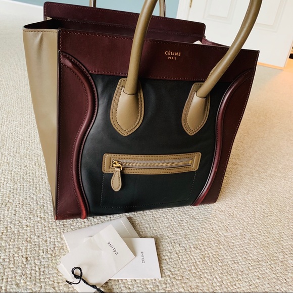 Auth. Celine Luggage Mini Tri-color - Picture 1 of 8